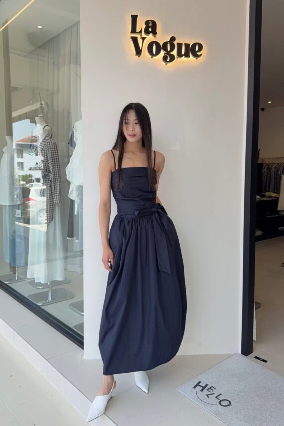 37358 Pleated Halter Dress