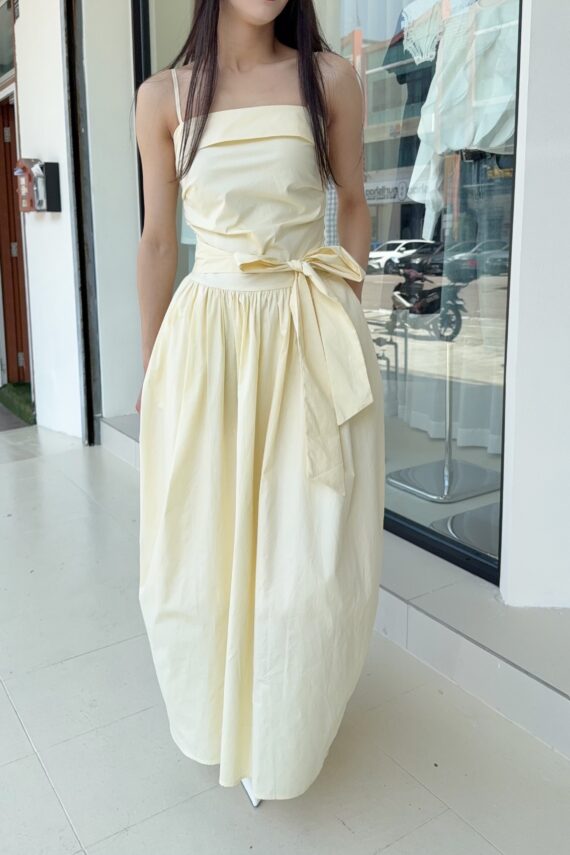 37358 Pleated Halter Dress