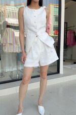 37371 Linen Casual Short Pants