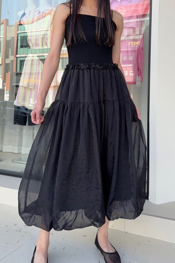 37357 A LINE SUSPENDER DRESS