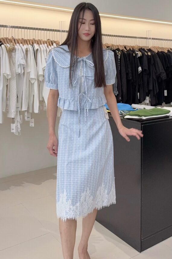 37393 LACE PATCHWORK TWO PIECE SUIT