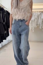 37354 BOW PRINT JEANS