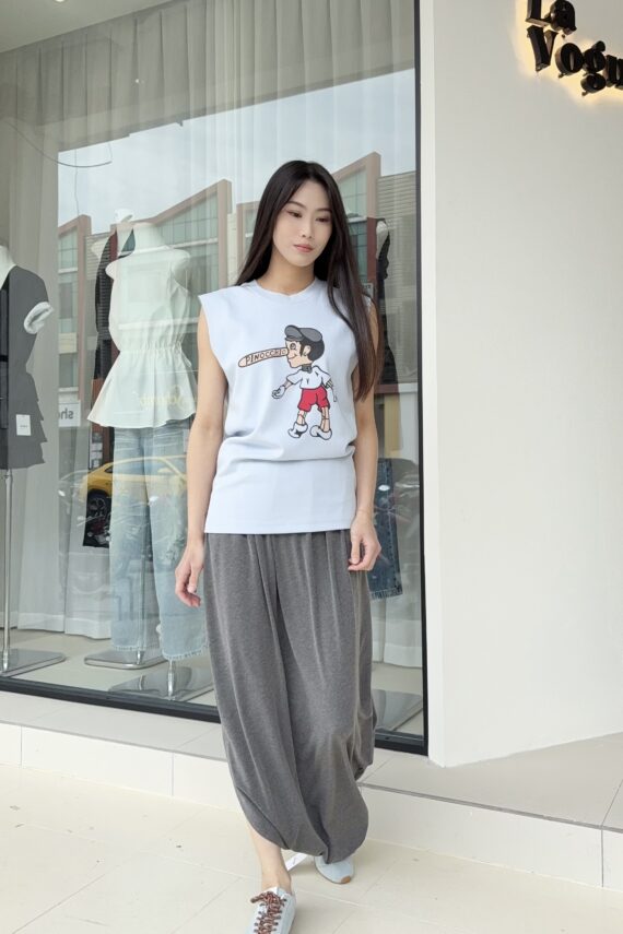 37443 CASUAL CARTOON SLEEVELESS TOP