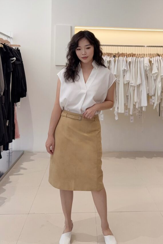 37473 CASUAL LEATHER SKIRT