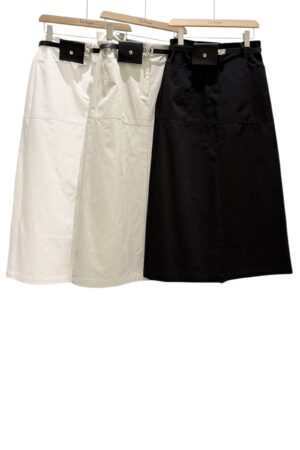 37314 SIMPLE SOLID COLOR SKIRT