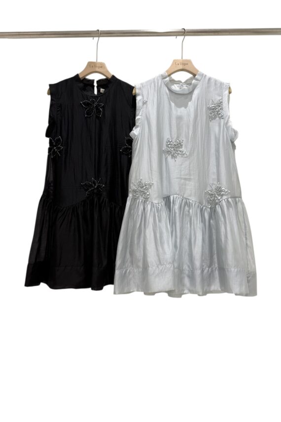 37355 FLOWER BEADED DRESS