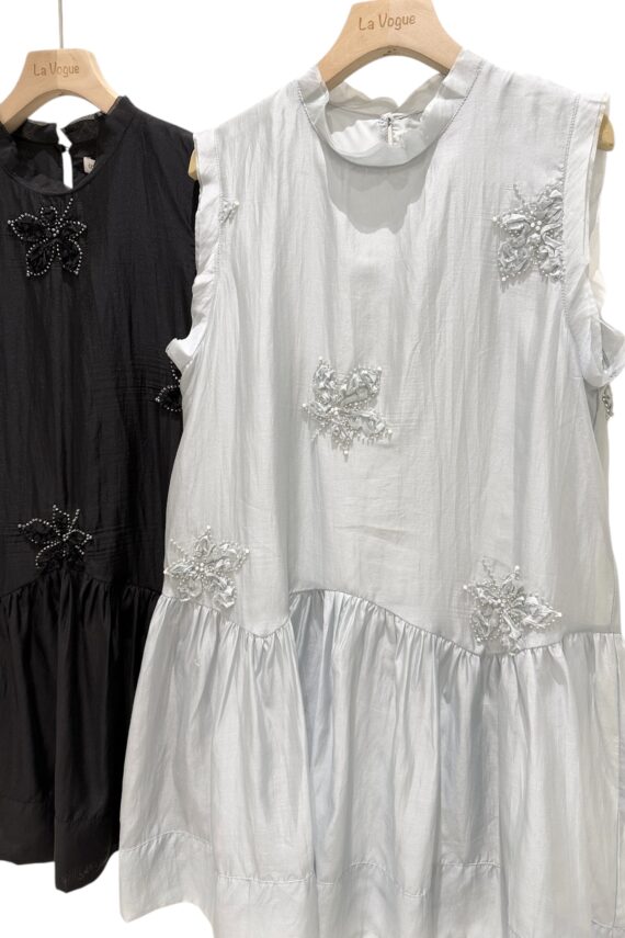 37355 FLOWER BEADED DRESS