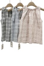 37294 PLAID SLEEVELESS TOP