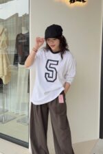 37801 ELASTIC WAIST WIDE-LEG PANTS