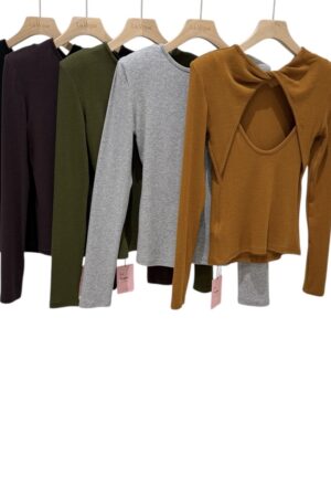 37834 BACKLESS LONG-SLEEVED TOP