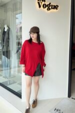 37888 IRREGULAR THIN LONG-SLEEVED TOP