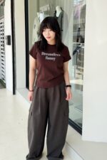 37789 ELASTIC WAIST WIDE-LEG PANTS