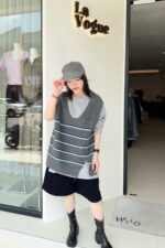 37886 FAKE TWO PIECE SWEATER SHIRT TOP