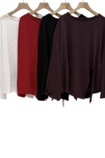 37888 IRREGULAR THIN LONG-SLEEVED TOP