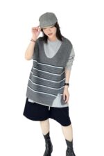 37886 FAKE TWO PIECE SWEATER SHIRT TOP