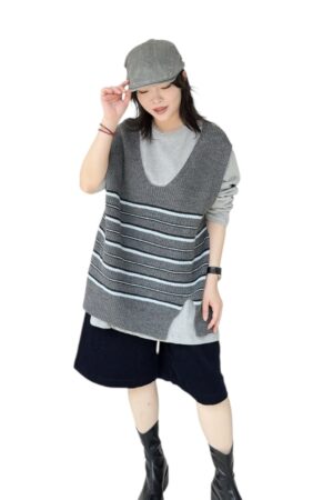 37886 FAKE TWO PIECE SWEATER SHIRT TOP