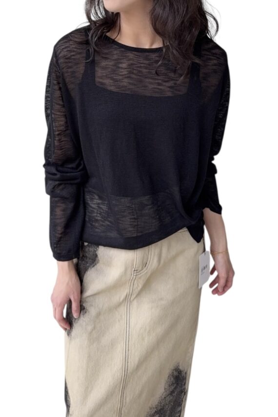 37719 KNITTED LONG-SLEEVE SWEATER