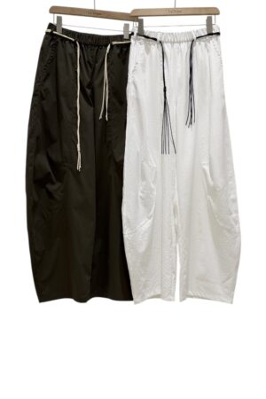 37714 ELASTIC WAIST CASUAL CURVED PANTS