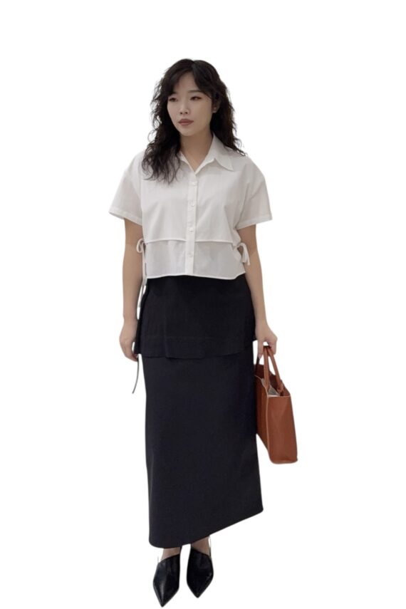 37317 CASUAL CROPPED SHIRT