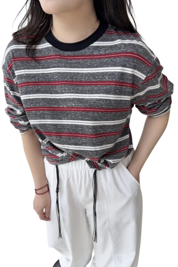 37855 STRIPED LONG SLEEVE T-SHIRT