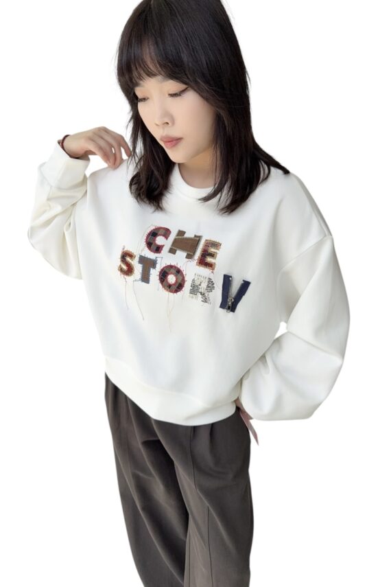 37850 COLORFUL LETTER SWEATSHIRT