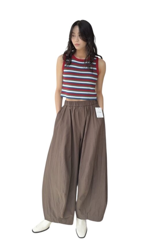 37812 HIGH-WAIST LONG PANTS