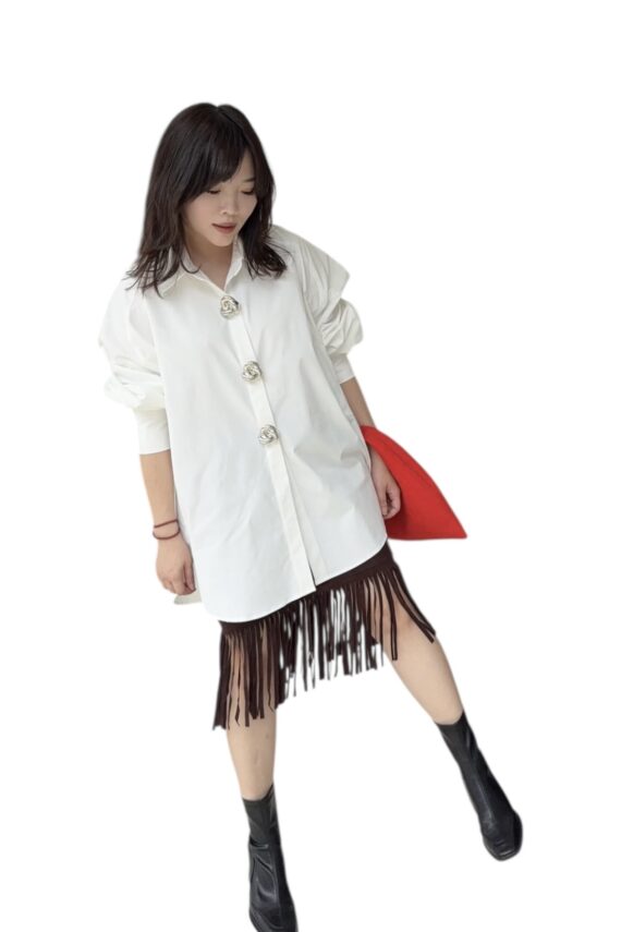 37501 OVERSIZE SHIRT TOP
