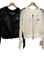 38114 CUTOUT KNIT LONG-SLEEVE