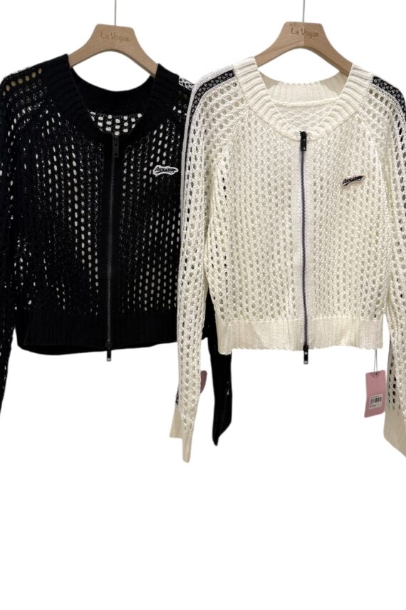 38114 CUTOUT KNIT LONG-SLEEVE