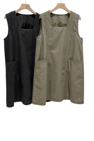 38027 DENIM SLEEVELESS DRESS