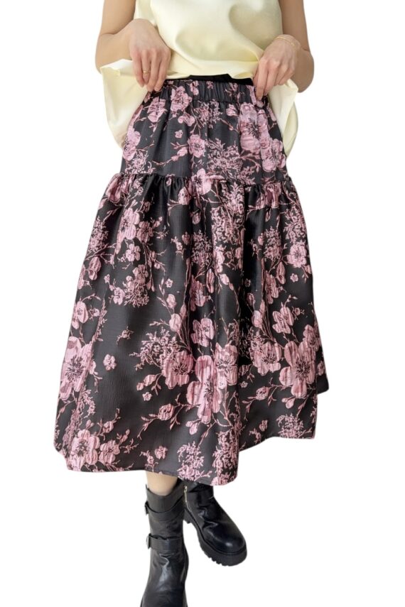 38070 MODERN CHINESE STYLE MIDI SKIRT