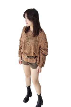 38087 SEQUIN LONG SLEEVE TOP