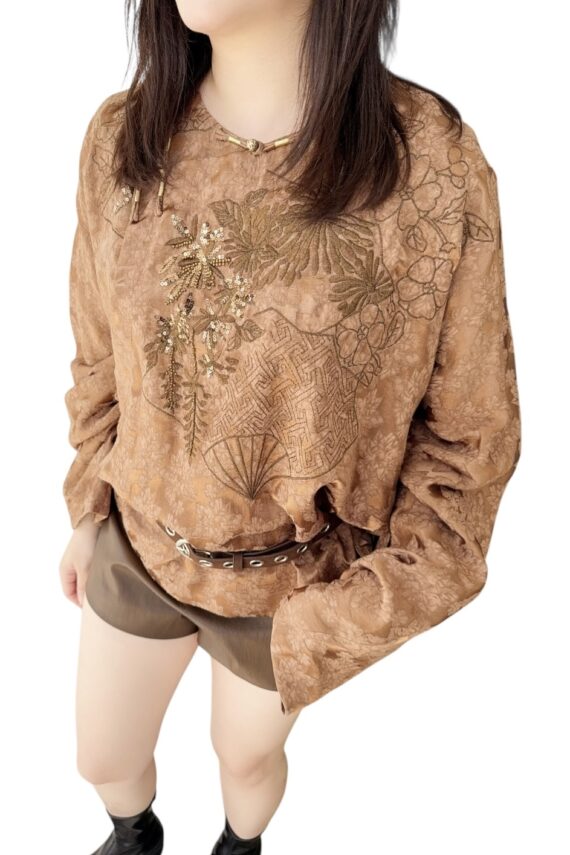 38087 SEQUIN LONG SLEEVE TOP