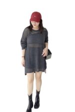 38082 KNITTED HOLLOW-OUT LONG SLEEVE TOP