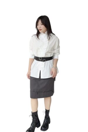 38106 RUFFLED SHIRT TOP