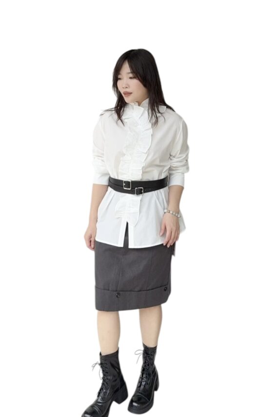 38106 RUFFLED SHIRT TOP