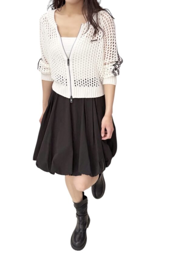 38114 CUTOUT KNIT LONG-SLEEVE