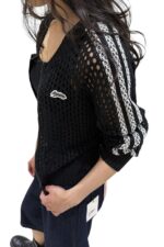 38114 CUTOUT KNIT LONG-SLEEVE