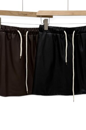 38178 SHORT PU SKIRT