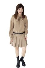 38257 PLEATED MINI DRESS