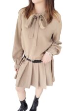 38257 PLEATED MINI DRESS