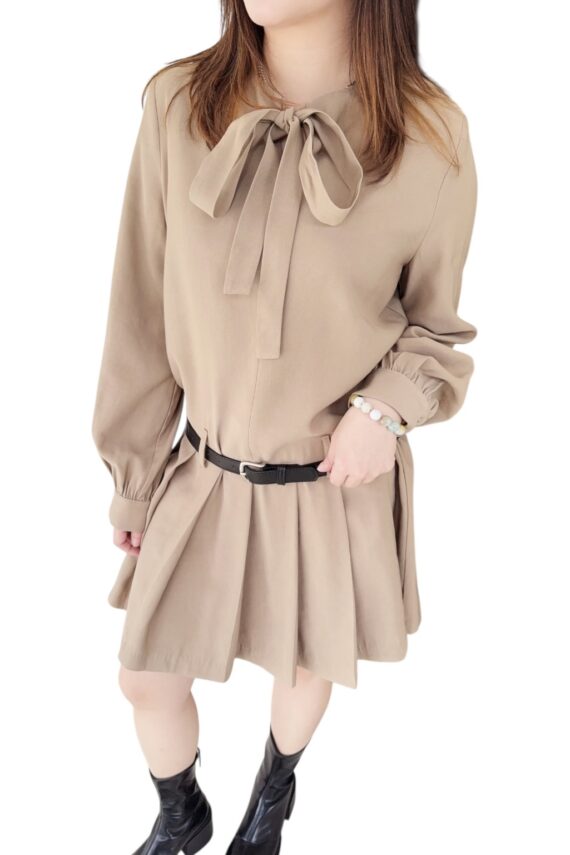 38257 PLEATED MINI DRESS