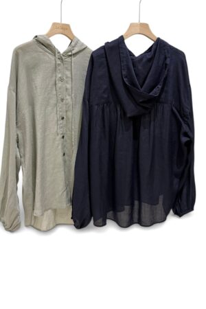 38419 HOODED SHIRT TOP