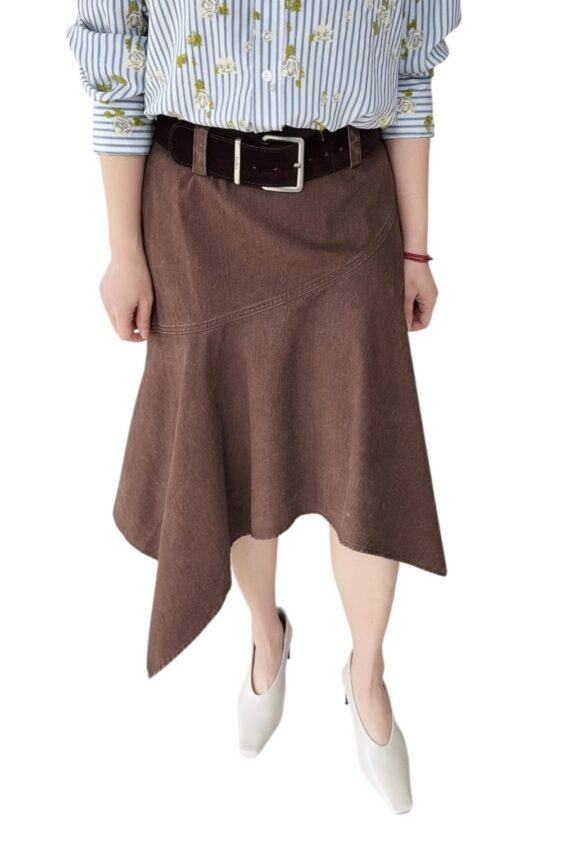 38286 IRREGULAR DENIM SKIRT