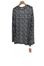 38483 PLAID LONG SLEEVE TOP