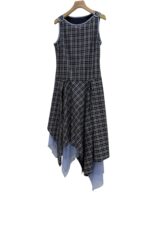 38480 PLAID SLEEVELESS DRESS