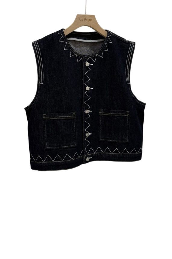 38454 DENIM SHORT VEST