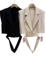 38377 CROPPED BLAZER VEST
