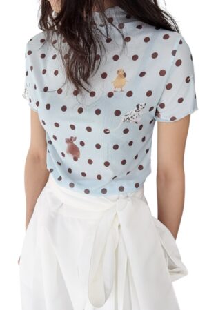 38490 POLKA DOT CROP TOP