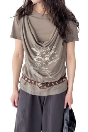 38513 FAKE TWO-PIECE CASUAL TEE